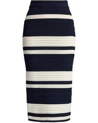 Ralph Lauren - Striped Textured Ferris Skirt - Lyst