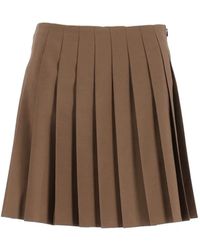MM6 by Maison Margiela - Pleated Mini Skirt - Lyst