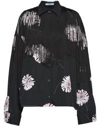 Prada - Rose Fring Shirt - Lyst
