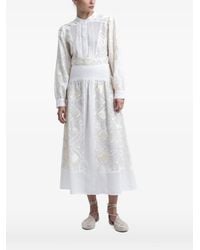 Greek Archaic Kori - Feather-Embroidered A-Line Skirt - Lyst