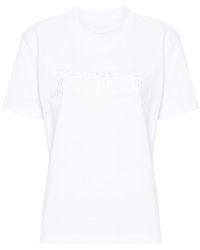 Sacai - Slogan-Embroidered T-Shirt - Lyst