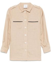 Eleventy - Linen Shirt - Lyst