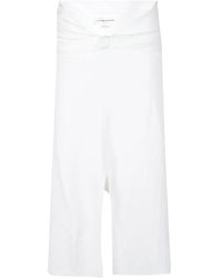Victoria Beckham - Ribbed Twist Midi Skirt - Lyst