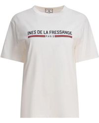 Ines De La Fressange Paris - T-Shirt En Coton À Logo Imprimé - Lyst