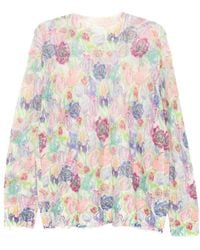 JNBY - Gebreide Top Met Bloemen - Lyst