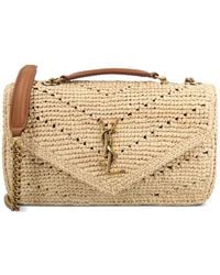 Saint Laurent - Loulou Woven-Design Ysl Shoulder Bag - Lyst