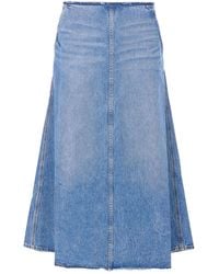 Alexander Wang - A-Line Denim Maxi Skirt - Lyst