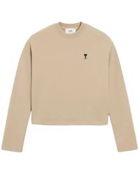 Ami Paris - Crew Neck Sweatshirt - Lyst