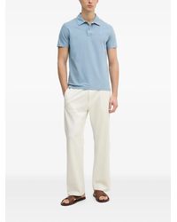 Trussardi - Logo-Embroidered Short-Sleeve Polo Shirt - Lyst