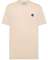 Philipp Plein - Logo-plaque Cotton T-shirt - Lyst
