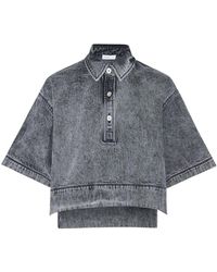 Rosetta Getty - Top Denim Corto - Lyst