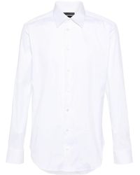 Emporio Armani - Classic-collar Poplin Shirt - Lyst