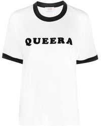 Quira - Logo-print Contrast-trim T-shirt - Lyst