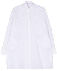 Ermanno Scervino - Floral-appliqué Cotton Shirt - Lyst