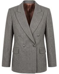 Paul Smith - 'Chalk Stripe' Relaxed Double-Breasted Blazer - Lyst