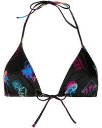 Calvin Klein - Abstract Print Bikini Top - Lyst