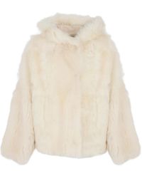 Yves Salomon - Reversible Hooded Shearling Jacket - Lyst