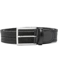 Canali - Woven Leather Belt - Lyst