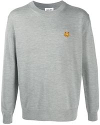 KENZO - Tiger Embroidered Crew Neck Jumper - Lyst