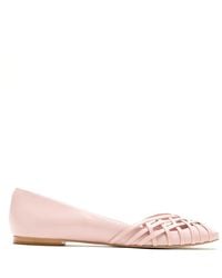 Sarah Chofakian - Victoria Leather Ballerina Shoes - Lyst