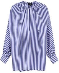 LAVI COUTURE - Nenne Striped Puff-Sleeve Shirt - Lyst