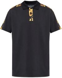 Versace Jeans Couture - Baroque-Print Panel Polo Shirt - Lyst