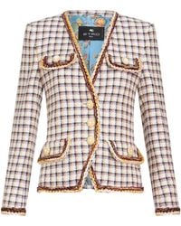 Etro - Check Jacquard Jacket - Lyst