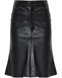 Balenciaga - Leather High-Waisted Skirt - Lyst