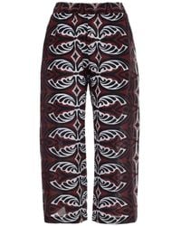 Devotion - Gemusterte Hose Mit Elastischem Bund - Lyst