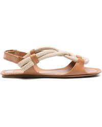 Miu Miu - Sandali Con Suola Piatta - Lyst