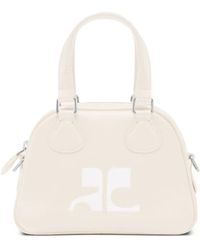 Courreges - Mini Leather Bowling Bag - Lyst