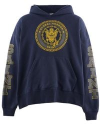 SAINT Mxxxxxx - Logo-Print Graphic-Print Hoodie - Lyst