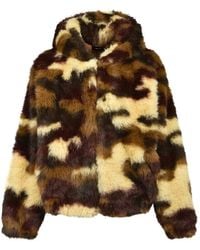 BREATH - Camouflage-Print Faux-Fur Hooded Jacket - Lyst