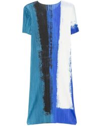 Pleats Please Issey Miyake - Abito Midi Con Stampa Effetto Vernice - Lyst