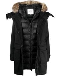 Woolrich - Faux-Fur Trimmed Hood Puffer Coat - Lyst