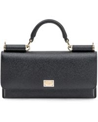 Dolce & Gabbana - Logo-Plaque Leather Mini Bag - Lyst