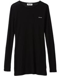 Miu Miu - Ribbed Knit Jersey Dress - Lyst