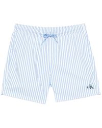 Calvin Klein - Short De Bain À Rayures Contrastantes - Lyst