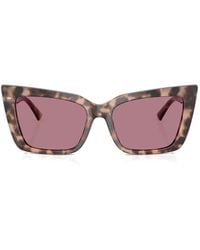Jimmy Choo - Tortoiseshell Cat-Eye Sunglasses - Lyst