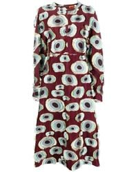 Colville - Frayed-Detail Graphic-Print Dress - Lyst