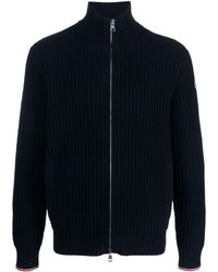 Moncler - Zipped Ribbed-knit Cardigan - Lyst