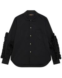 COMME DES GARÇON BLACK - Ruffled Peter Pan-Collar Shirt - Lyst