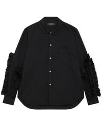 COMME DES GARÇON BLACK - Ruffled Peter Pan-Collar Shirt - Lyst