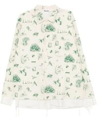 Midorikawa - Graphic-Print Layered Shirt - Lyst