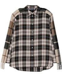 frenken - Fringe-Trimmed Checked Shirt - Lyst