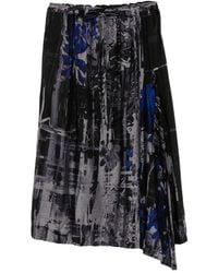 Y's Yohji Yamamoto - Floral-Print Asymmetric Skirt - Lyst