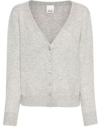 Allude - Cardigan en maille fine à col v - Lyst