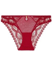 Aubade - Mystery Of Love Lace-Trim Briefs - Lyst
