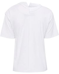 【関税込み】HODAKOVA Asymmetric Split Tシャツ hodakova-WHITE-Asymmetric-