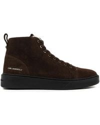 Karl Lagerfeld - Flint Ii Lace-Up High-Top Sneakers - Lyst